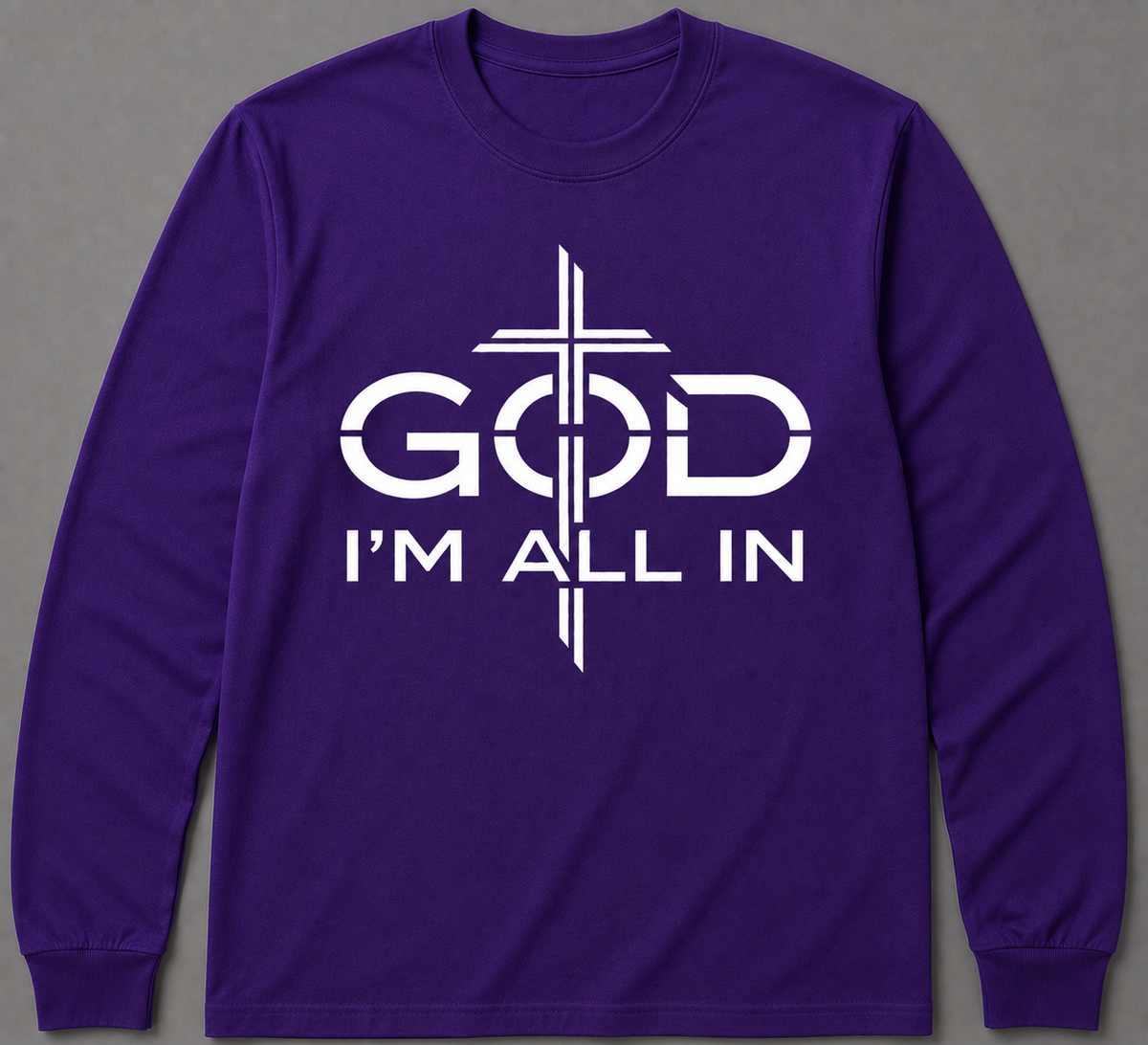 Long sleeves T-shirts (God Im All In) Unisex