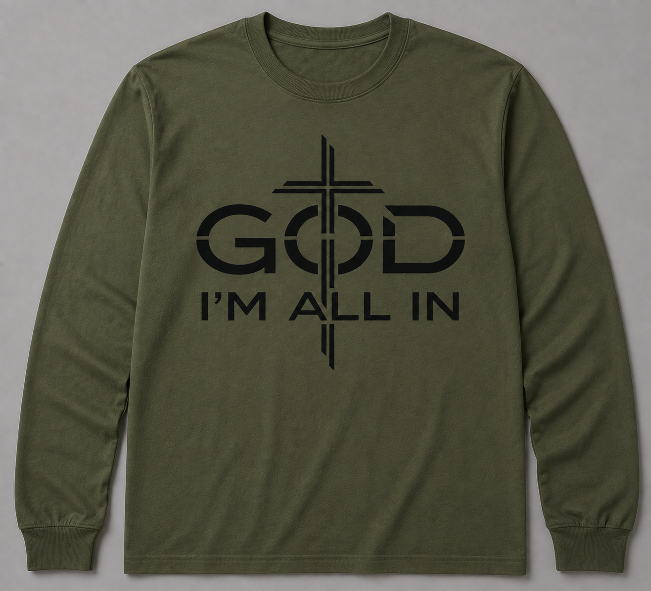 Long Sleeve T-Shirt (Army Green/Black)